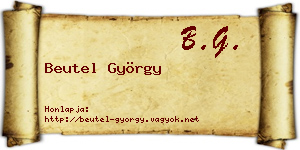 Beutel György névjegykártya