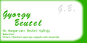 gyorgy beutel business card